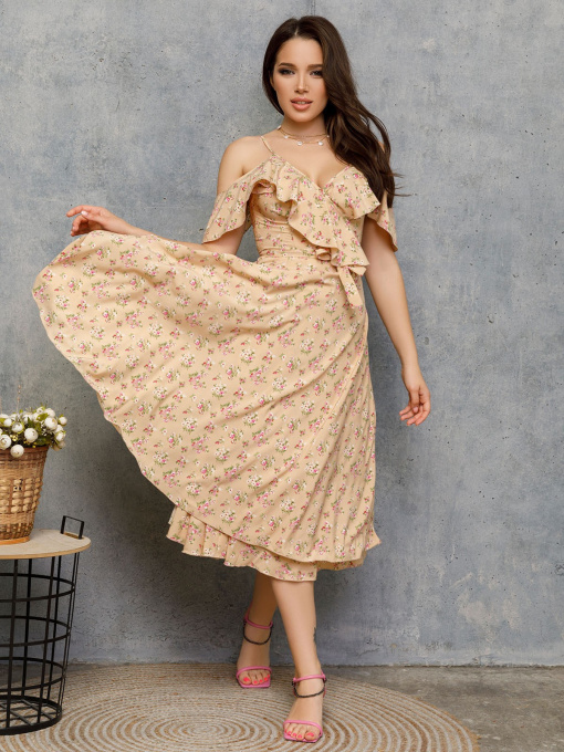 Платья ISSA Plus модель 12656_beige Фото