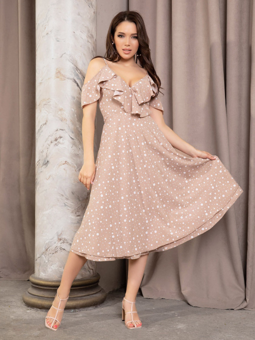 Сукні ISSA Plus модель 12657_beige Фото