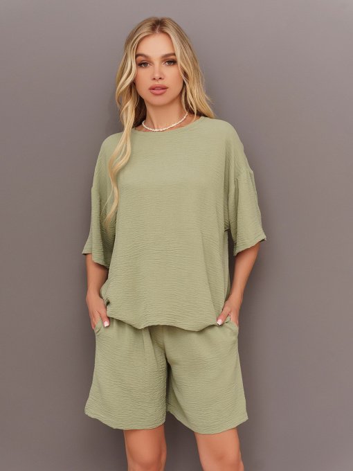 Костюмы ISSA Plus модель 13437_khaki Фото