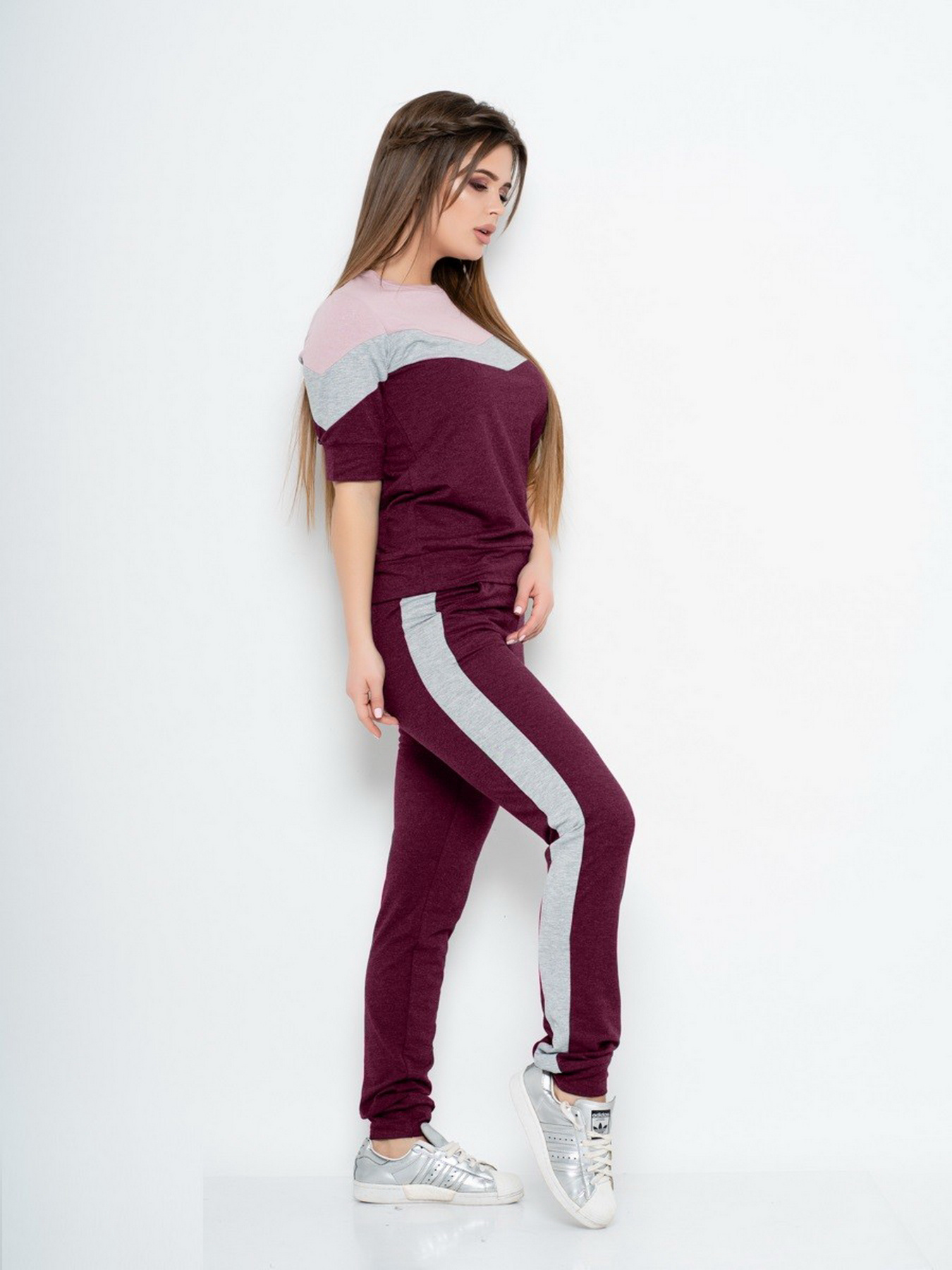 Костюмы ISSA Plus модель 10590_burgundy Костюмы ISSA Plus модель 10590_burgundy Фото