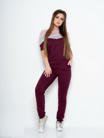 Костюмы ISSA Plus модель 10590_burgundy Фото