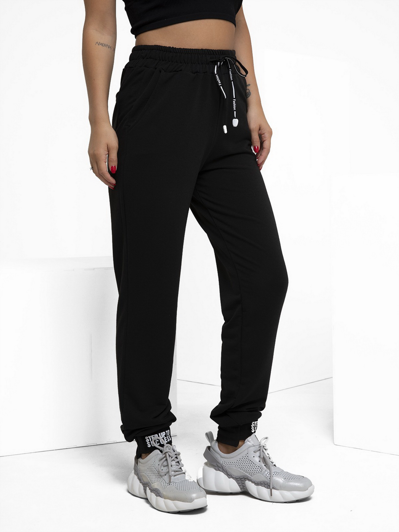 Штани ISSA Plus модель 12247_black Штани ISSA Plus модель 12247_black Фото