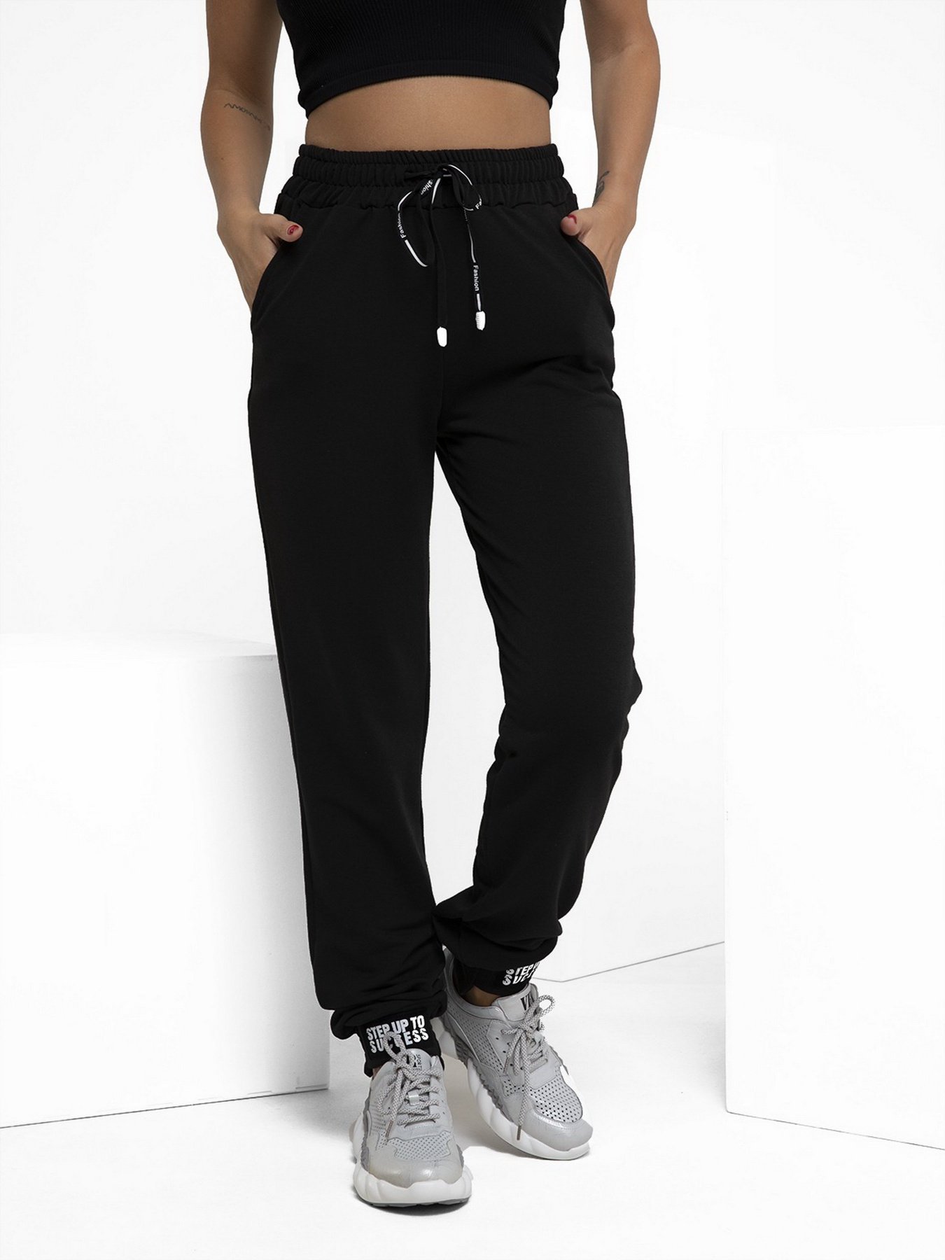 Штани ISSA Plus модель 12247_black Штани ISSA Plus модель 12247_black Фото