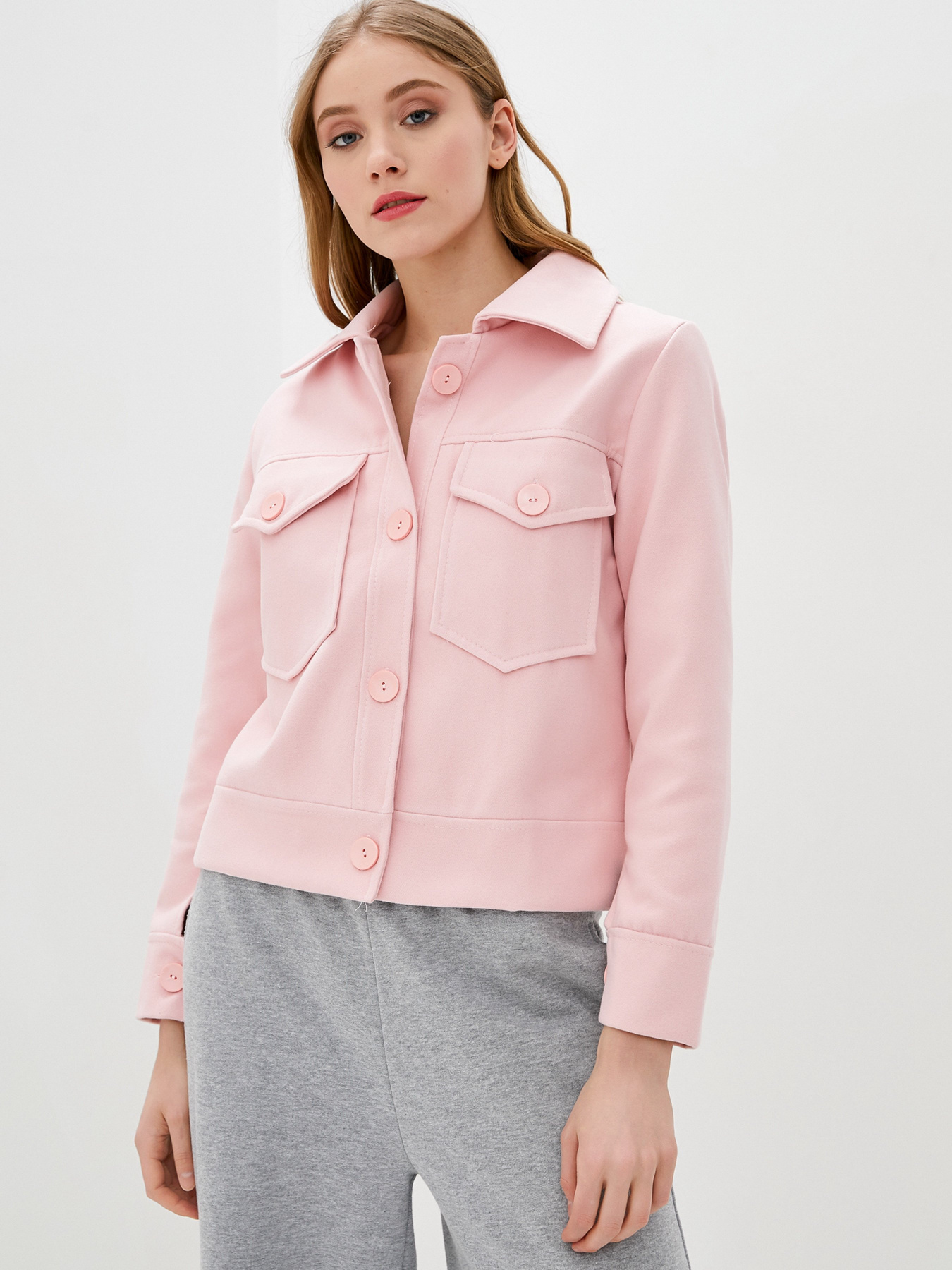 Куртки и дубленки ISSA Plus модель SA-111_pink Фото