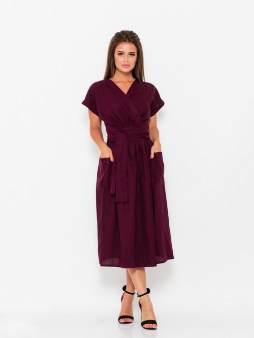 Платья ISSA Plus модель 10935_burgundy Фото