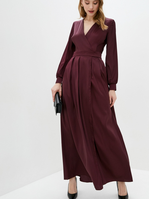 Платья ISSA Plus модель 12273_burgundy Фото