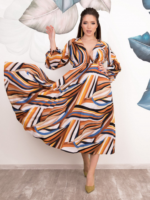 Платья ISSA Plus модель 12537_multicolor Фото