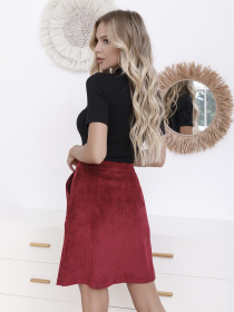 Юбки ISSA Plus модель SA-15_burgundy Фото