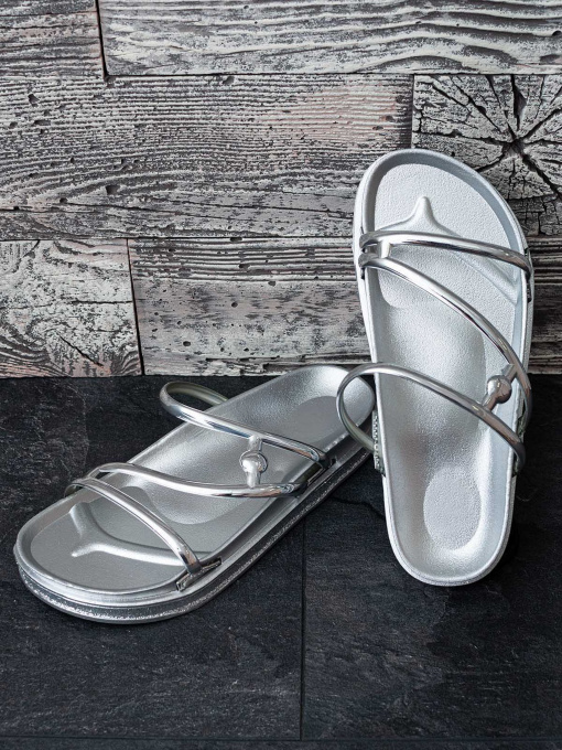 Шлёпанцы ISSA Plus модель OB2-66_silver Фото