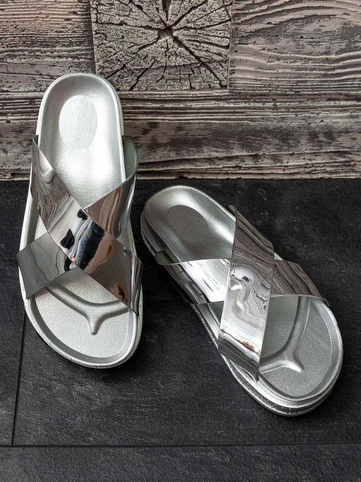 Шлёпанцы ISSA Plus модель OB2-71_silver Фото