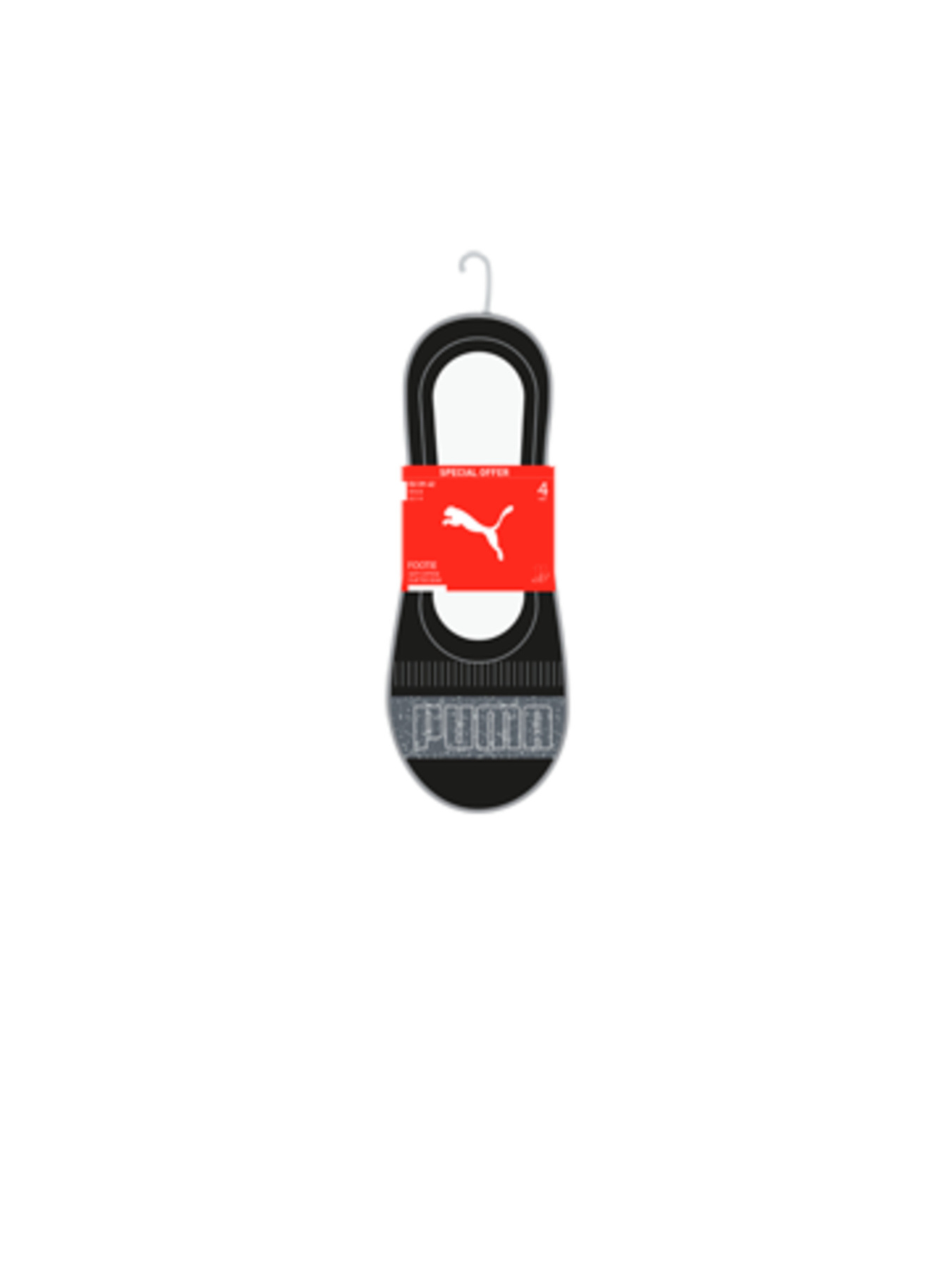 Шкарпетки та гольфи PUMA Unisex Footie 4P Promo модель 935009 Фото