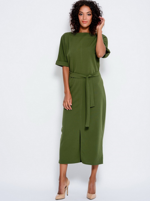 Платья ISSA Plus модель 10177_khaki Фото