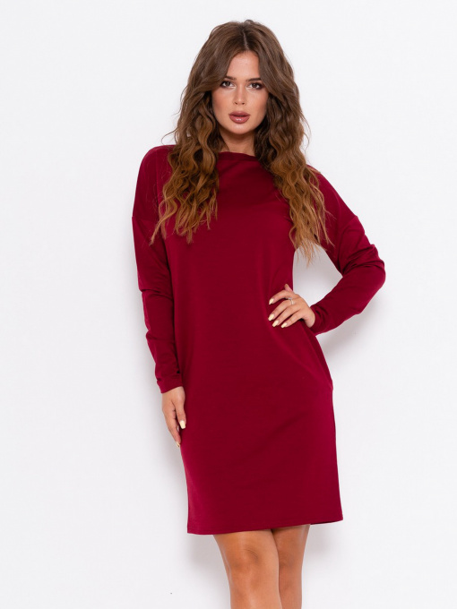 Платья ISSA Plus модель 10188_burgundy Фото