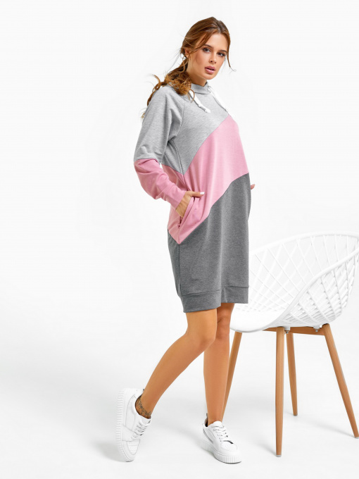 Платья ISSA Plus модель SA-27_greypink Фото