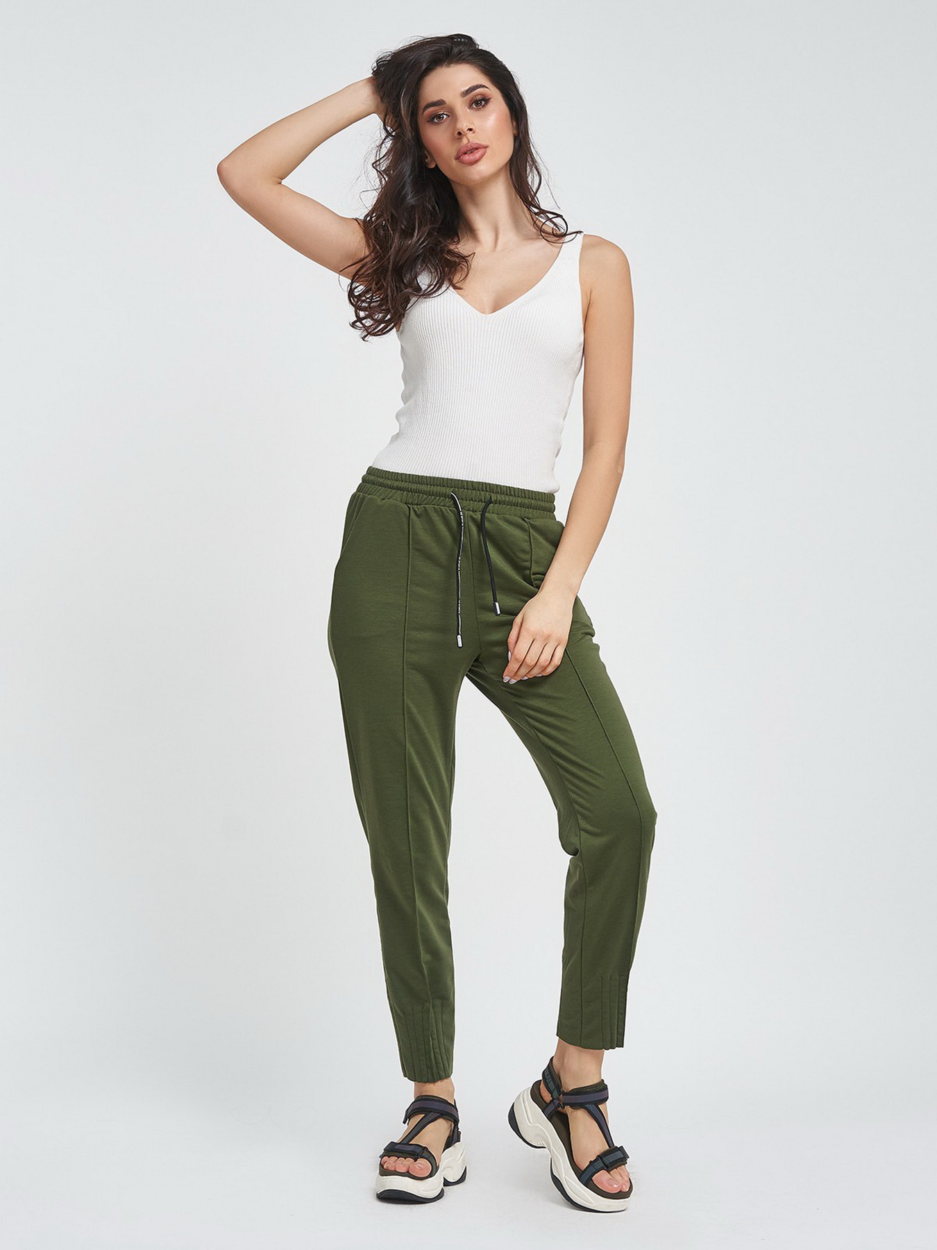 Штани ISSA Plus модель 9979_khaki Штани ISSA Plus модель 9979_khaki Фото
