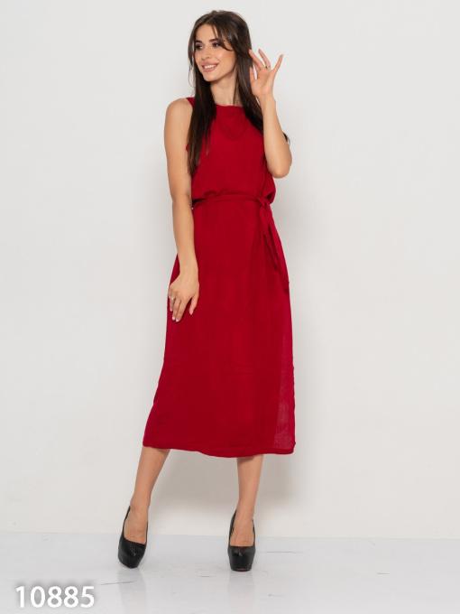 Платья ISSA Plus модель 10885_burgundy Фото