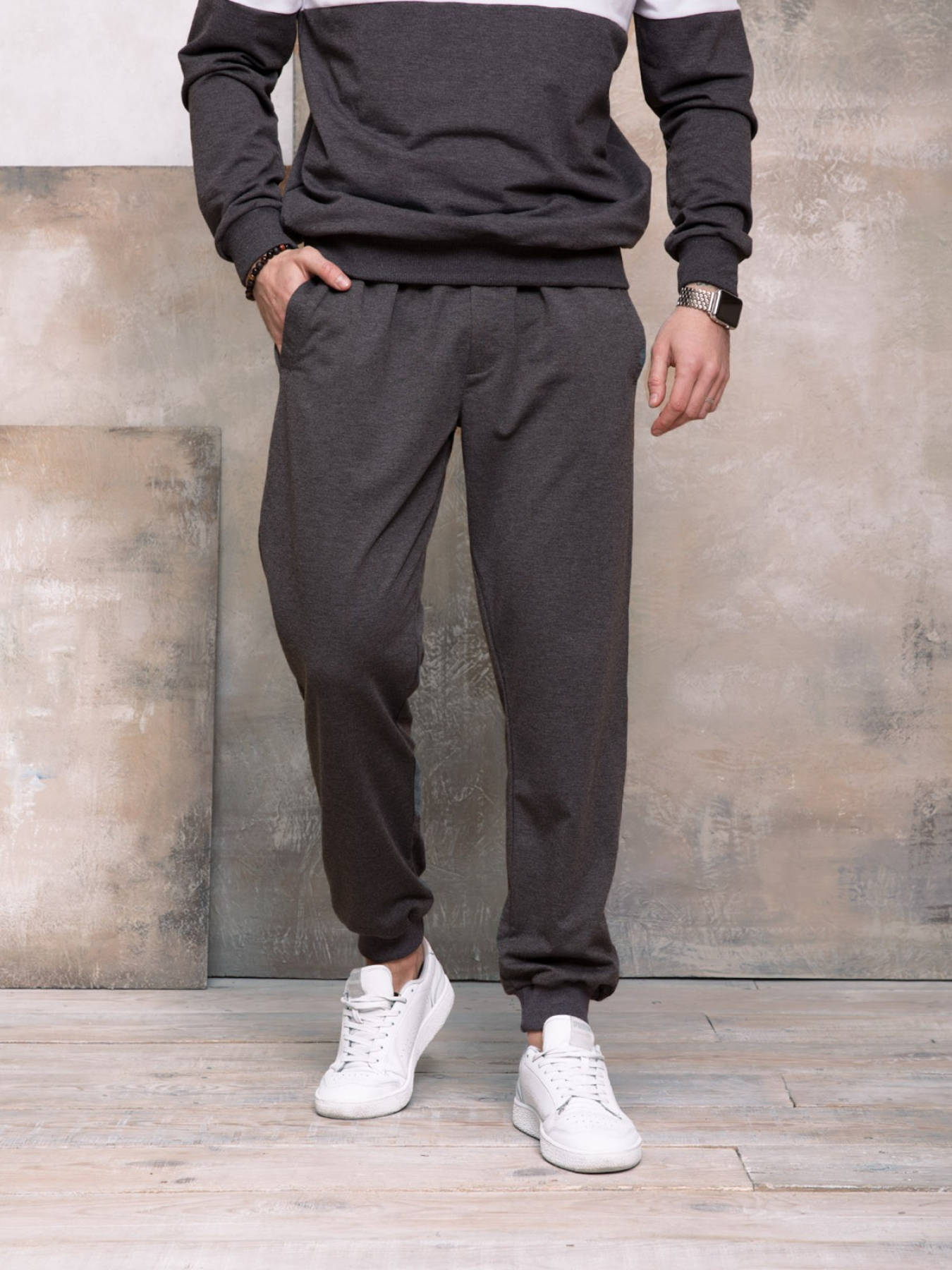 Брюки ISSA Plus модель GN-406_darkgray Фото