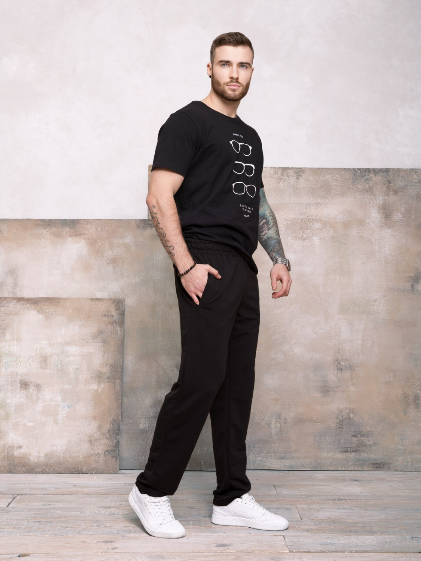 Штани ISSA Plus модель GN-407_black Фото