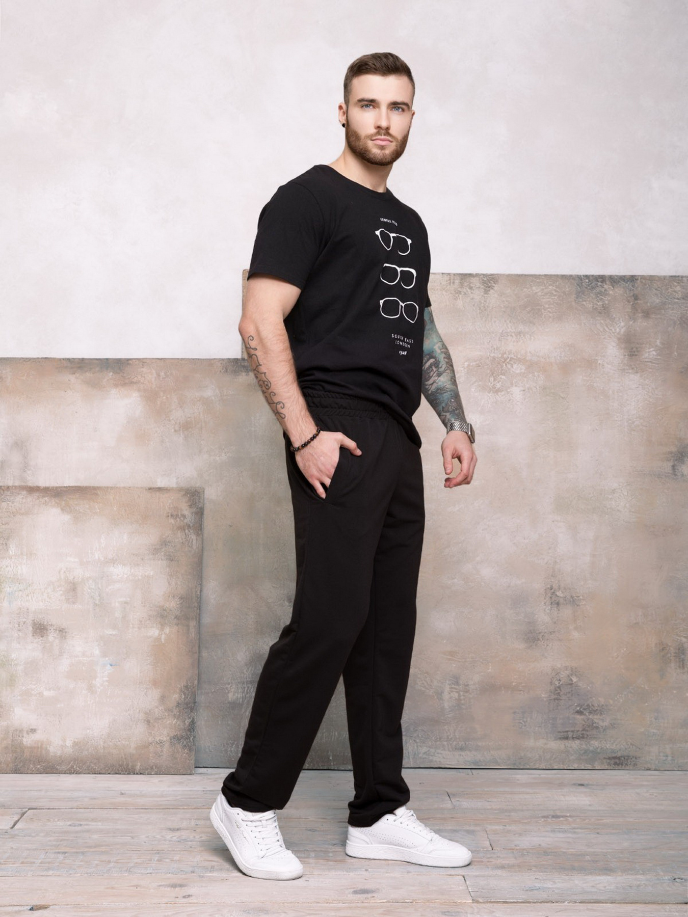 Штани ISSA Plus модель GN-407_black Фото