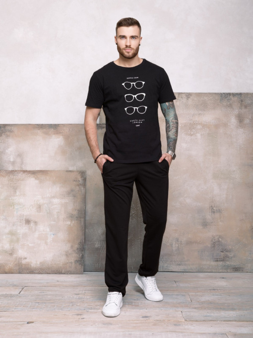 Брюки ISSA Plus модель GN-407_black Фото