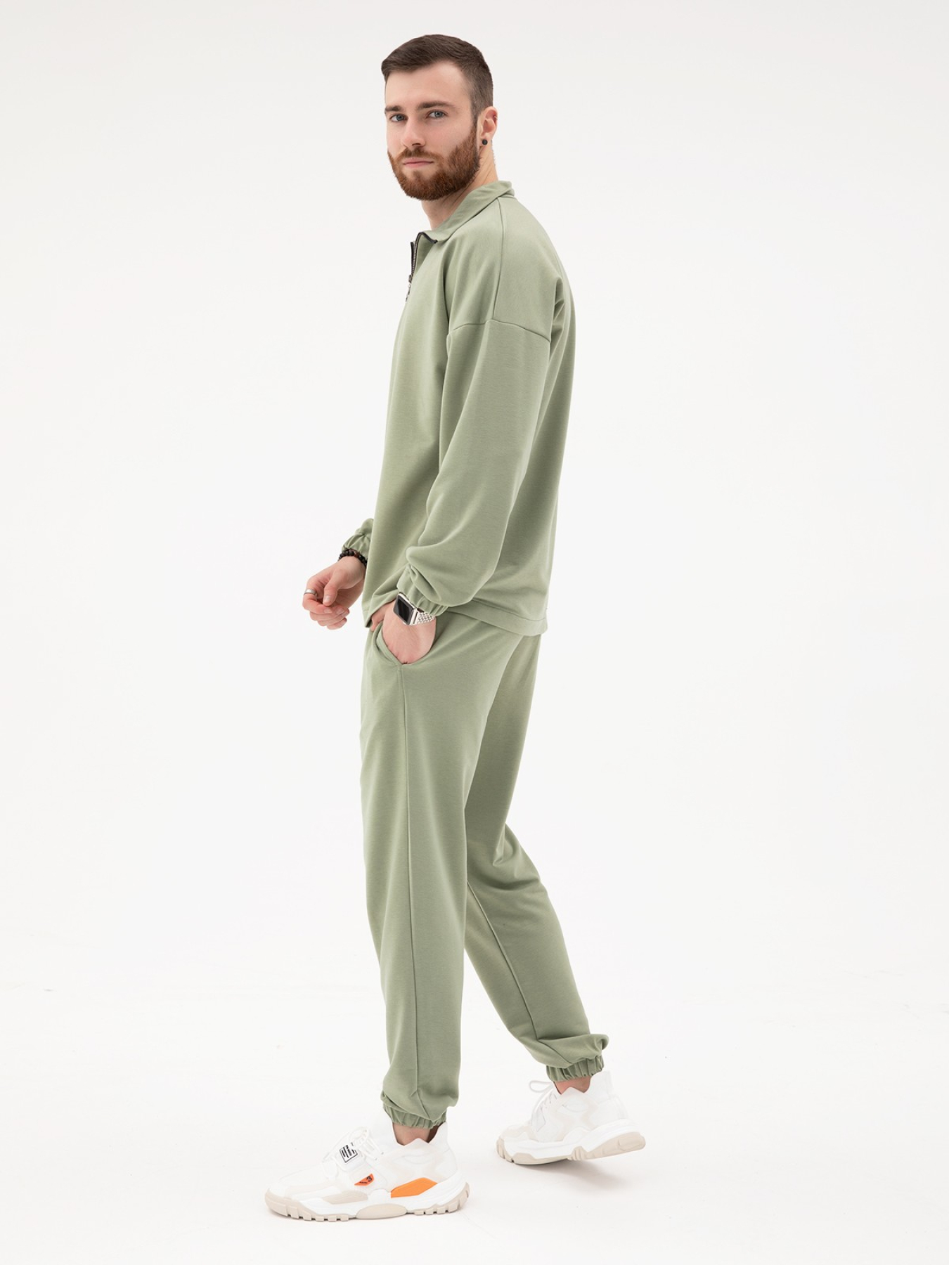 Костюми ISSA Plus модель GN-432_olive Фото