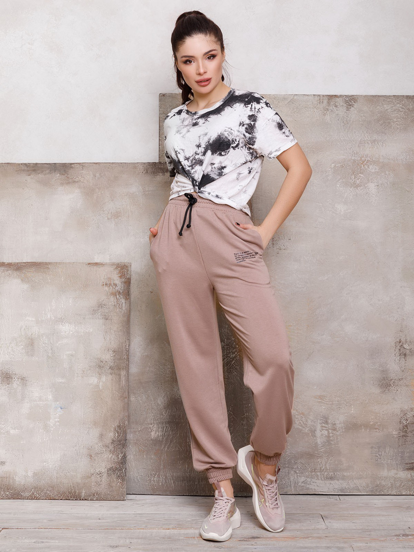 Брюки ISSA Plus модель 12433_beige Брюки ISSA Plus модель 12433_beige Фото