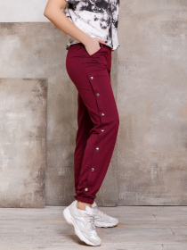 Штани ISSA Plus модель SA-109_burgundy Фото