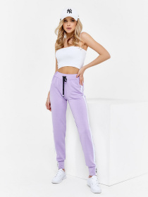 Штани ISSA Plus модель SA-183_lilac Фото