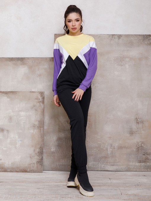 Костюмы ISSA Plus модель SA-107_blackpurple Фото