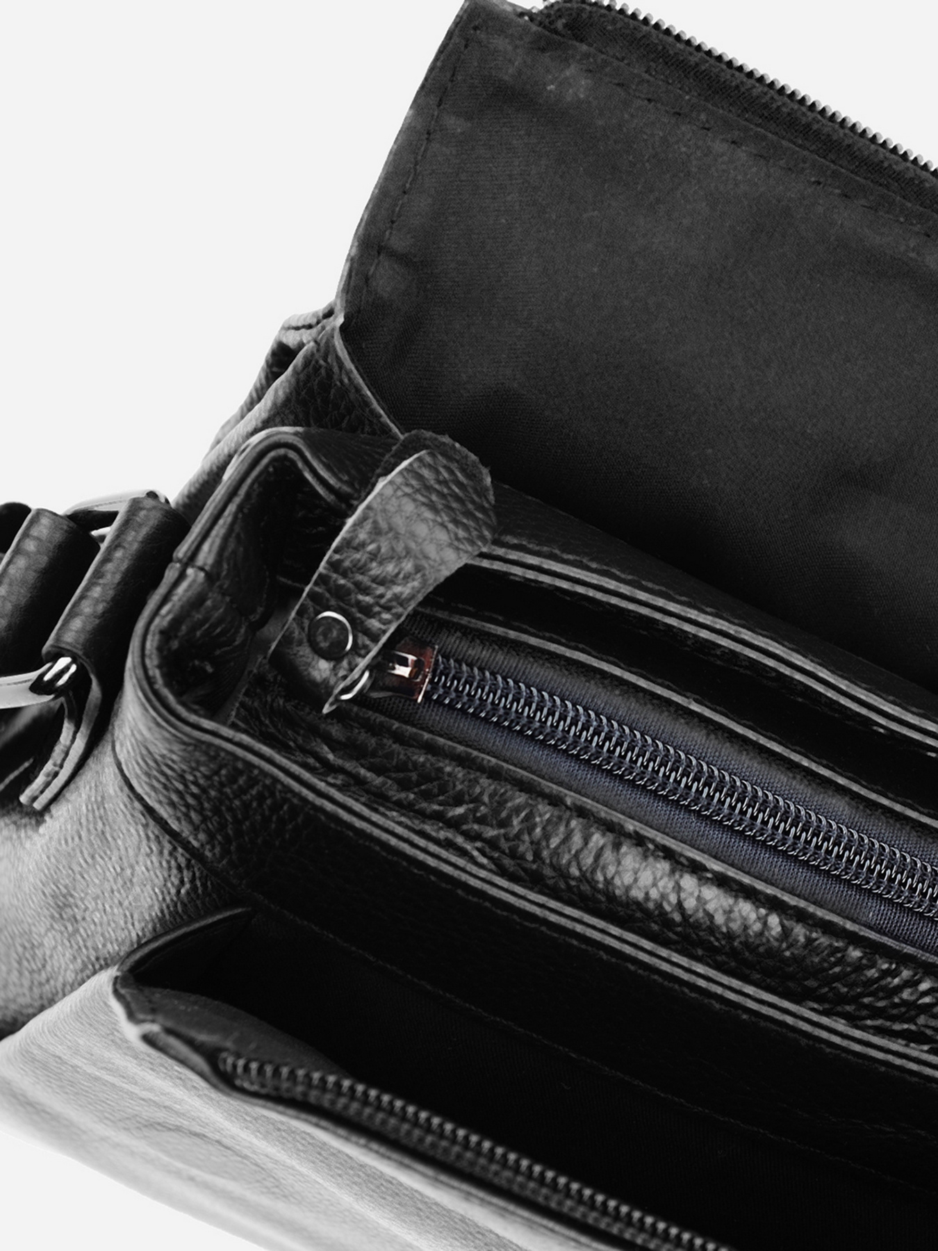 Сумки Borsa Leather модель 1t8871-black Фото