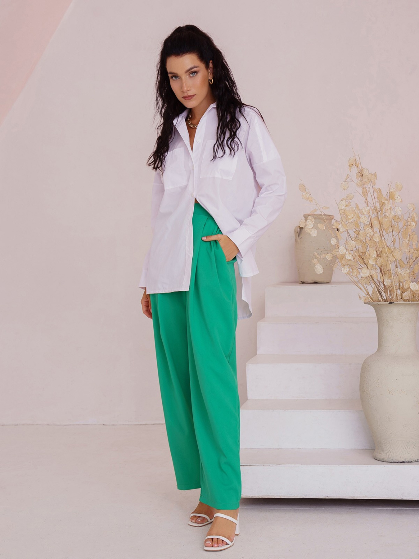 Костюмы ISSA Plus модель 13480_greenwhite Фото