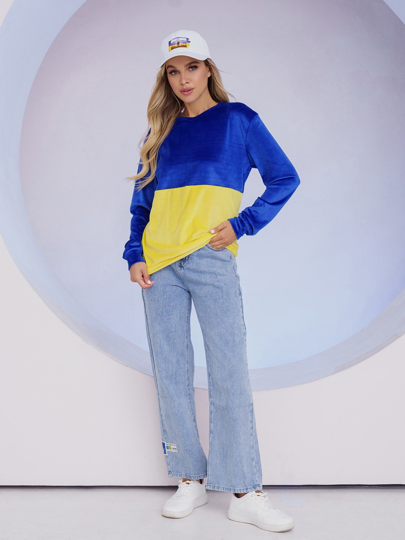 Худи и свитшоты ISSA Plus модель 13488_yellowblue Фото