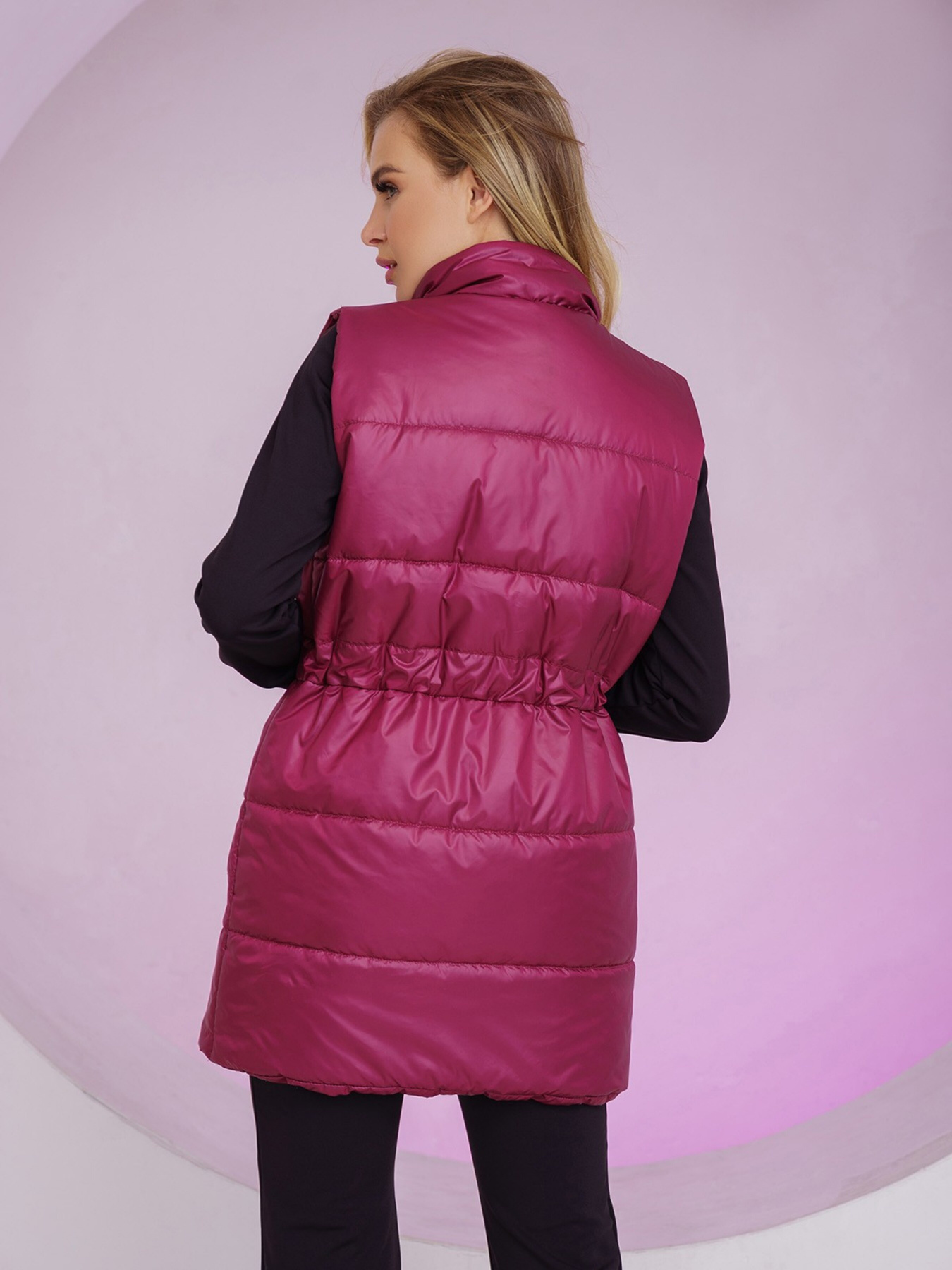 Куртки и дубленки ISSA Plus модель SA-337_burgundy Фото