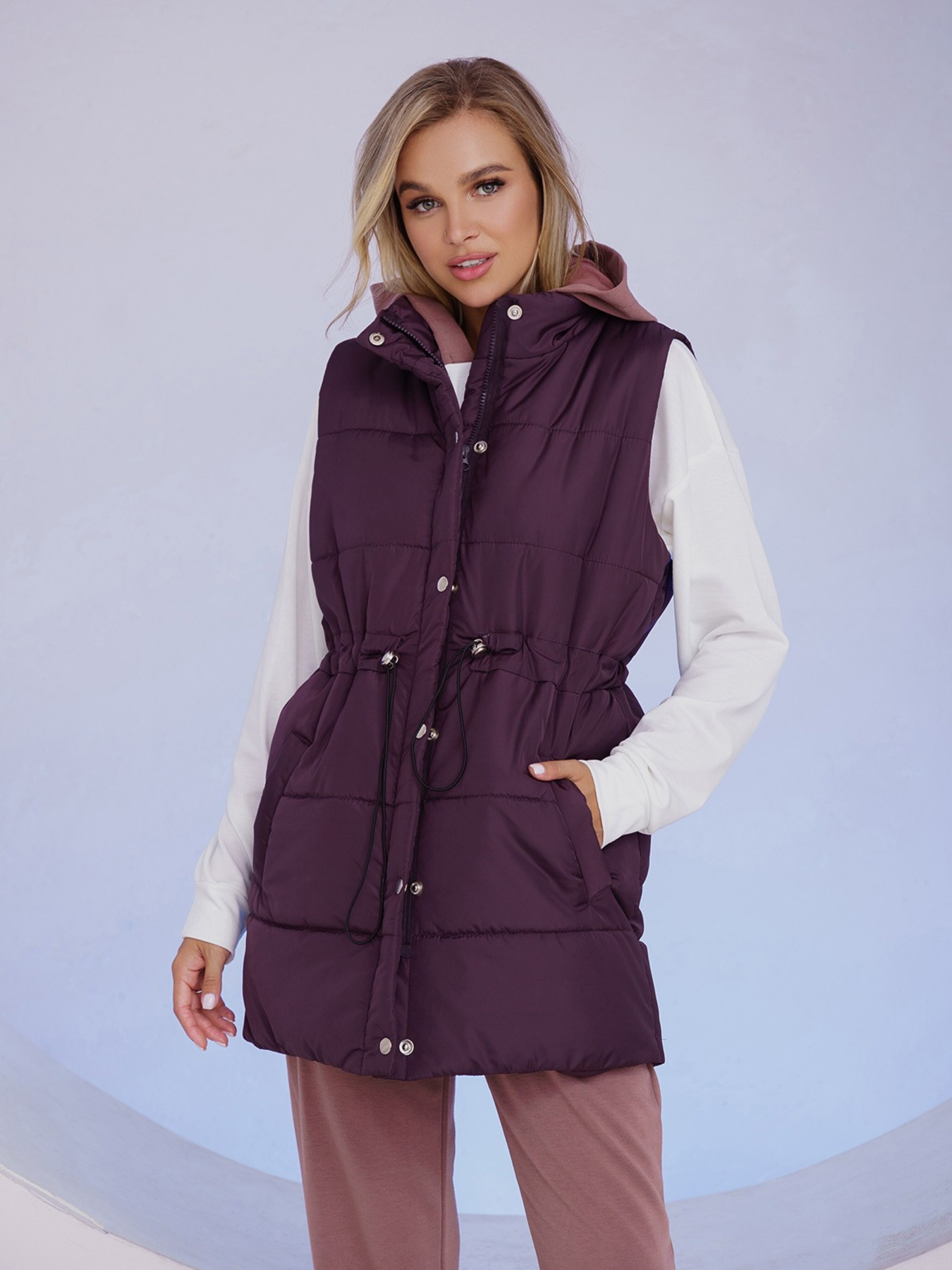 Куртки и дубленки ISSA Plus модель SA-337_violet Фото