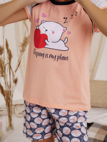 Одяг для дому та сну ISSA Plus модель WN21-16_peach Фото