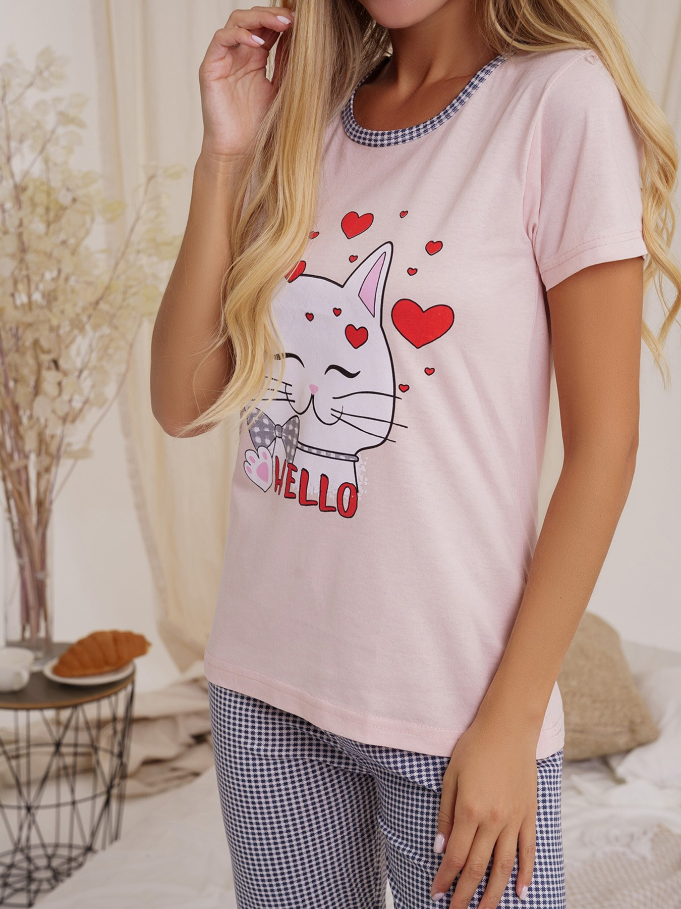 Одяг для дому та сну ISSA Plus модель WN21-19_pink Фото
