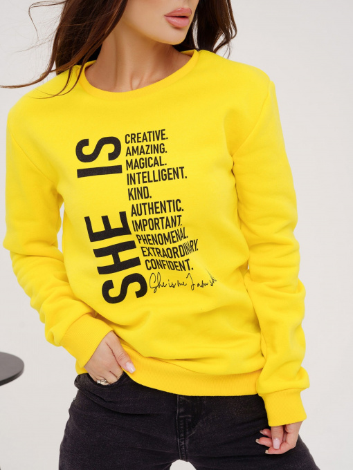 Худі та світшоти ISSA Plus модель 13535_yellow Фото