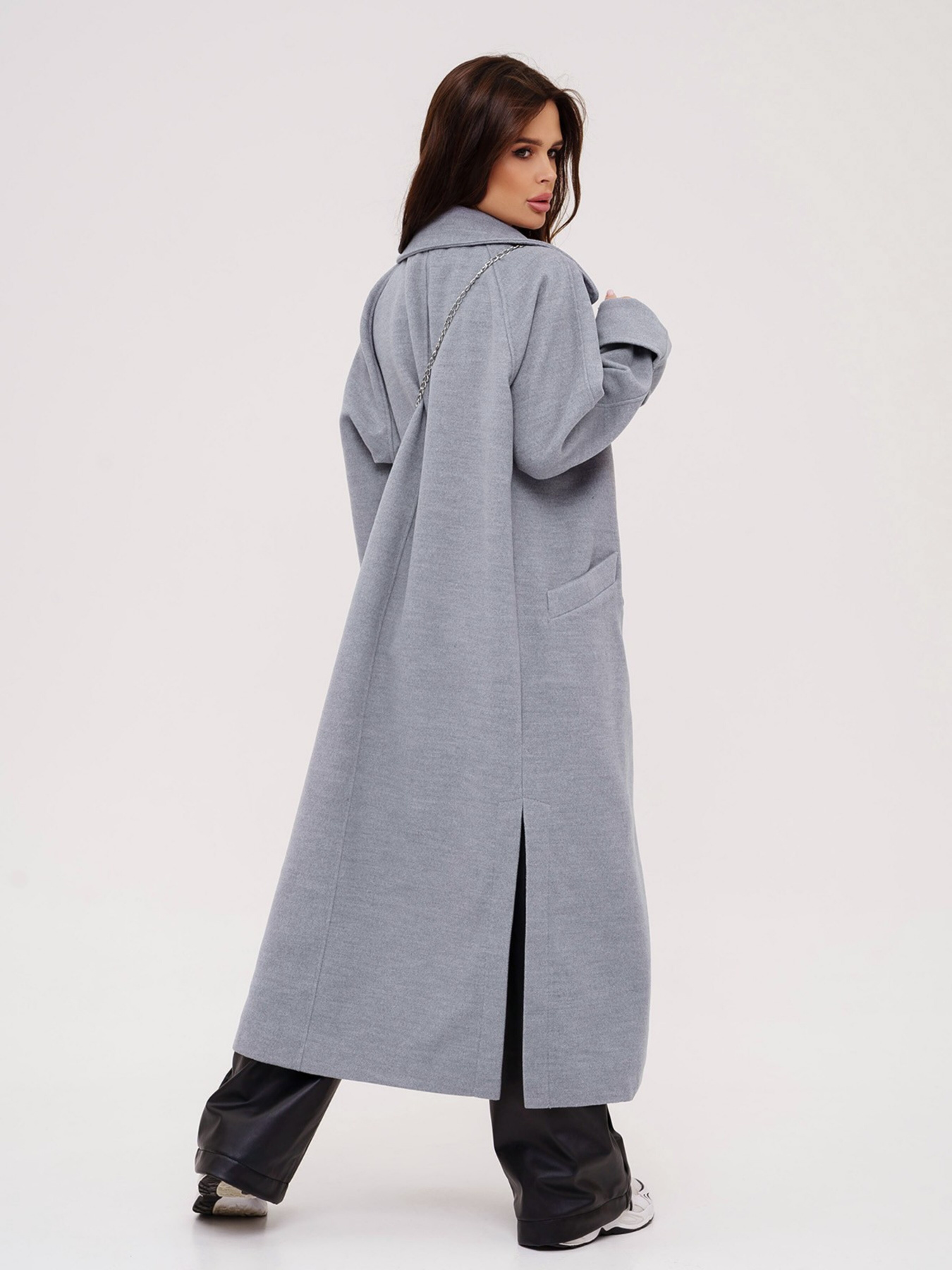Пальта та плащі ISSA Plus модель 13549_grey Пальта та плащі ISSA Plus модель 13549_grey Фото