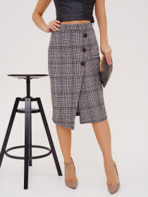 Юбки ISSA Plus модель SA-43_grey Фото