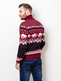 Свитры и кардиганы ISSA Plus модель GN4-51_burgundy Фото