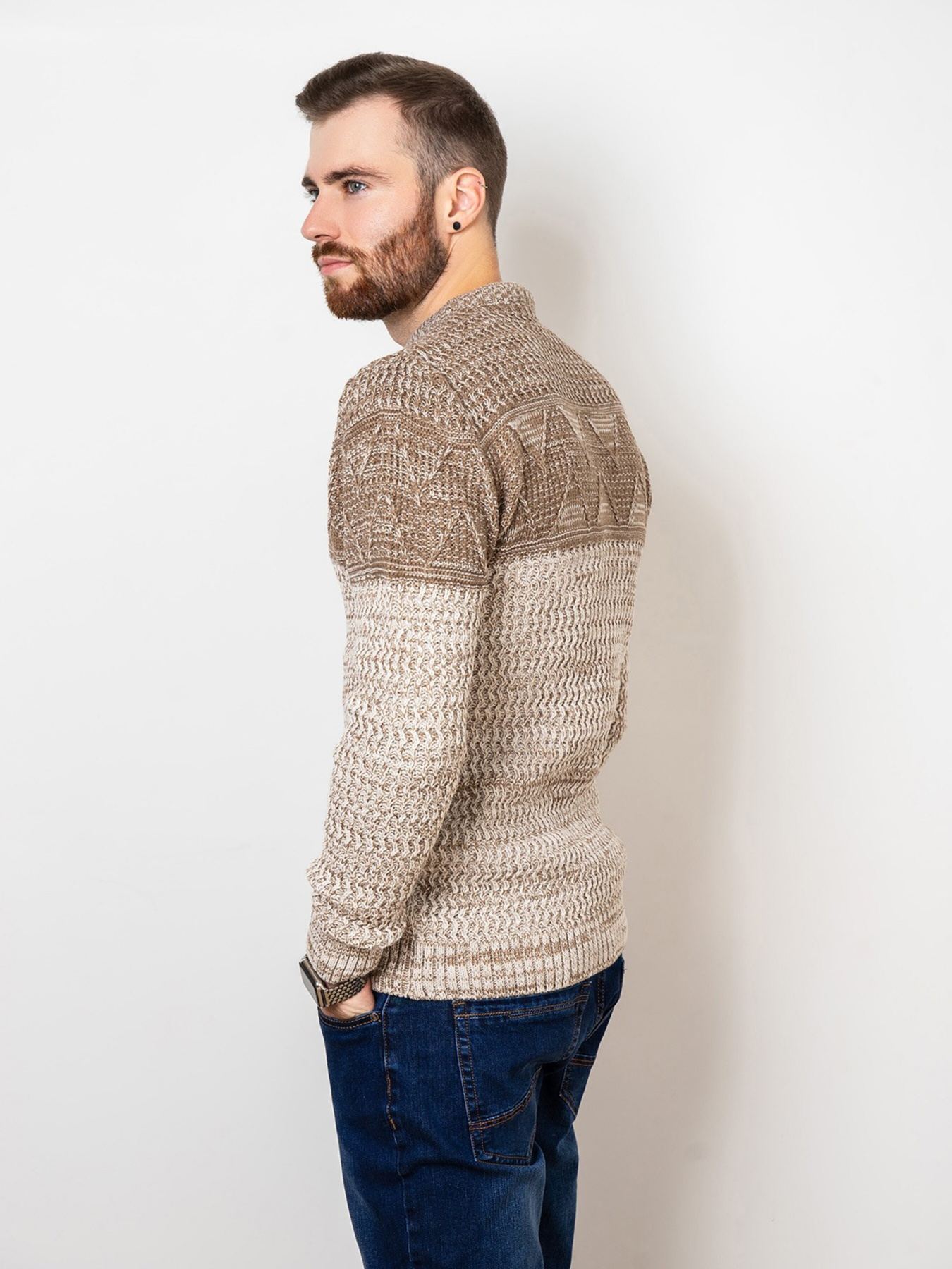 Свитры и кардиганы ISSA Plus модель GN4-54_beige Фото