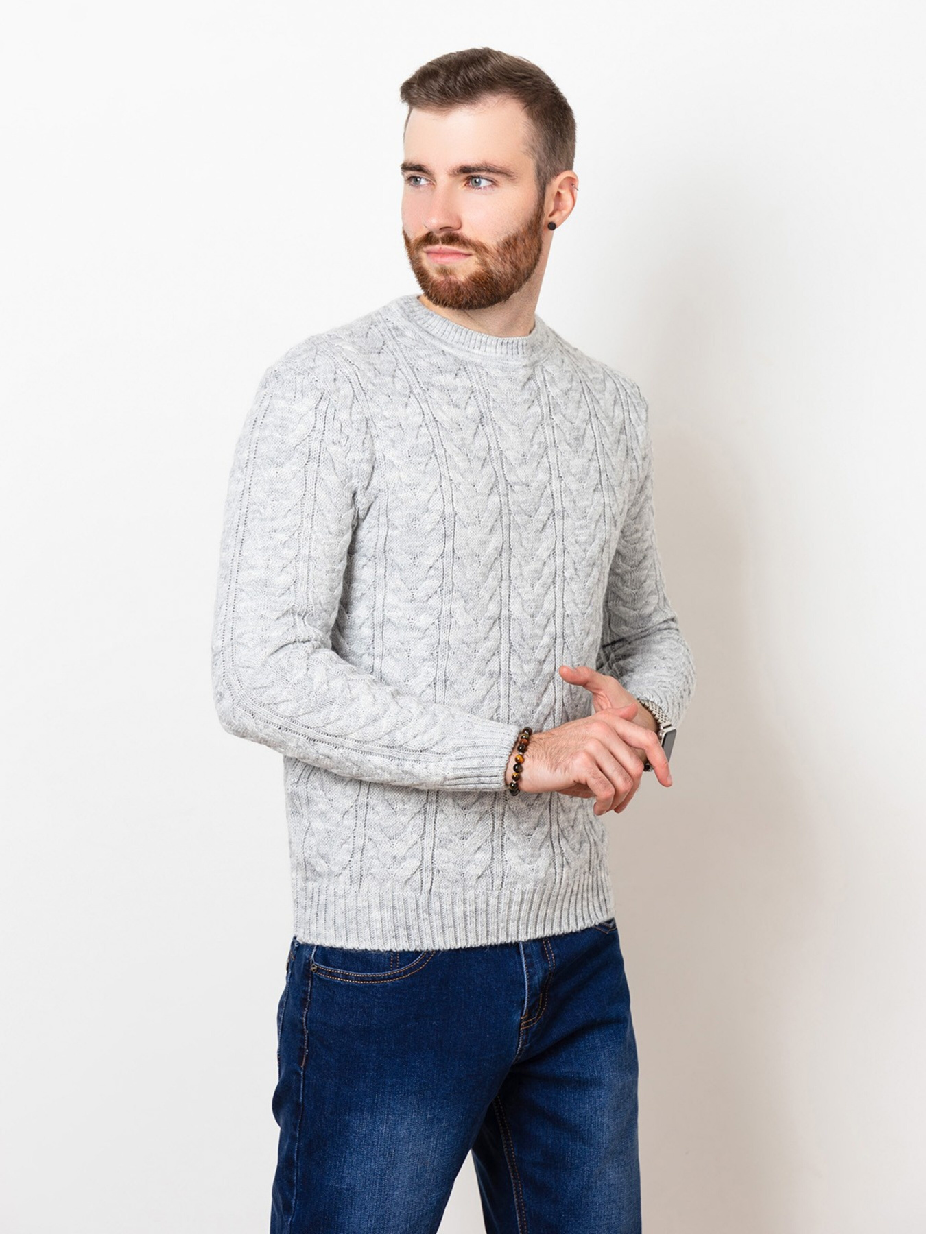 Свитры и кардиганы ISSA Plus модель GN4-69_grey Фото