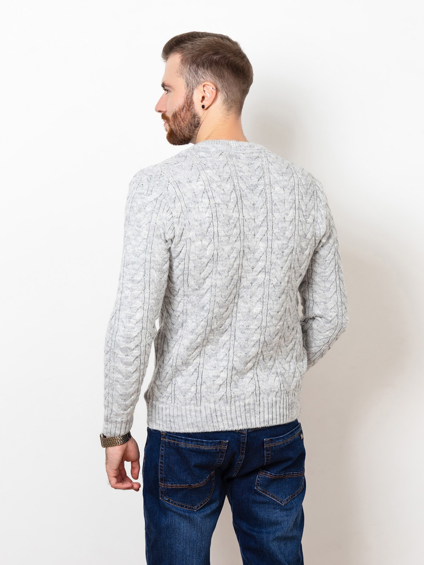 Свитры и кардиганы ISSA Plus модель GN4-69_grey Фото