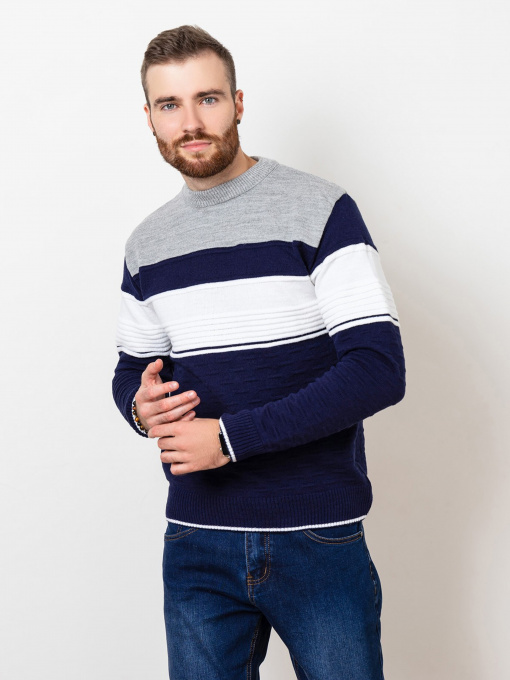 Свитры и кардиганы ISSA Plus модель GN4-70_greyblue Фото