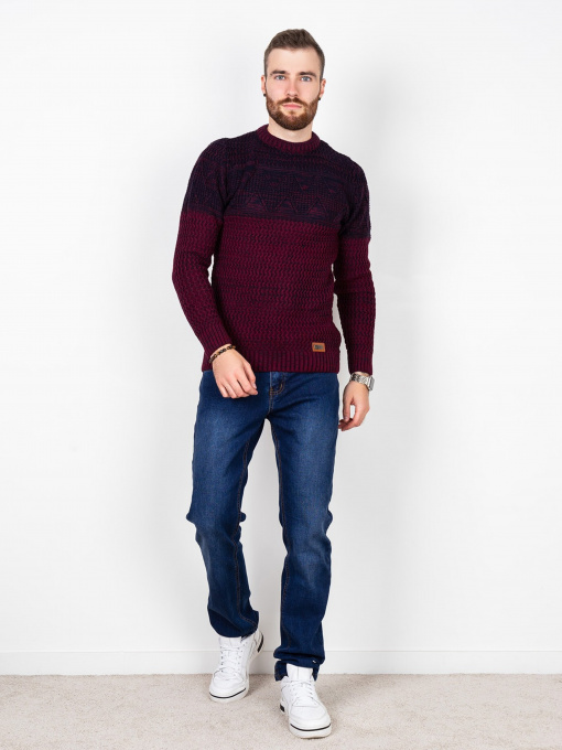 Свитры и кардиганы ISSA Plus модель GN4-54_burgundy. Фото