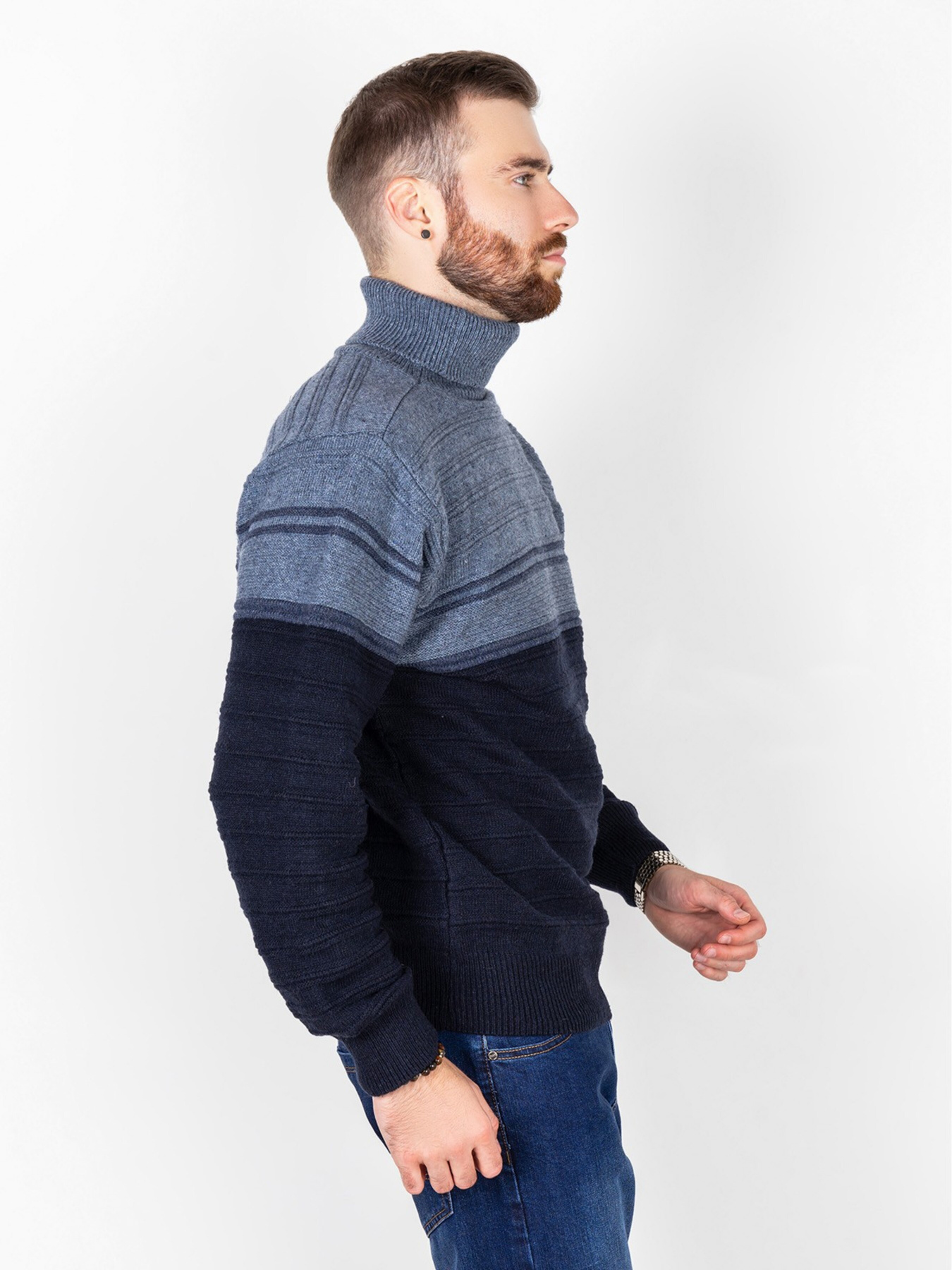 Свитры и кардиганы ISSA Plus модель GN4-53_blue. Фото