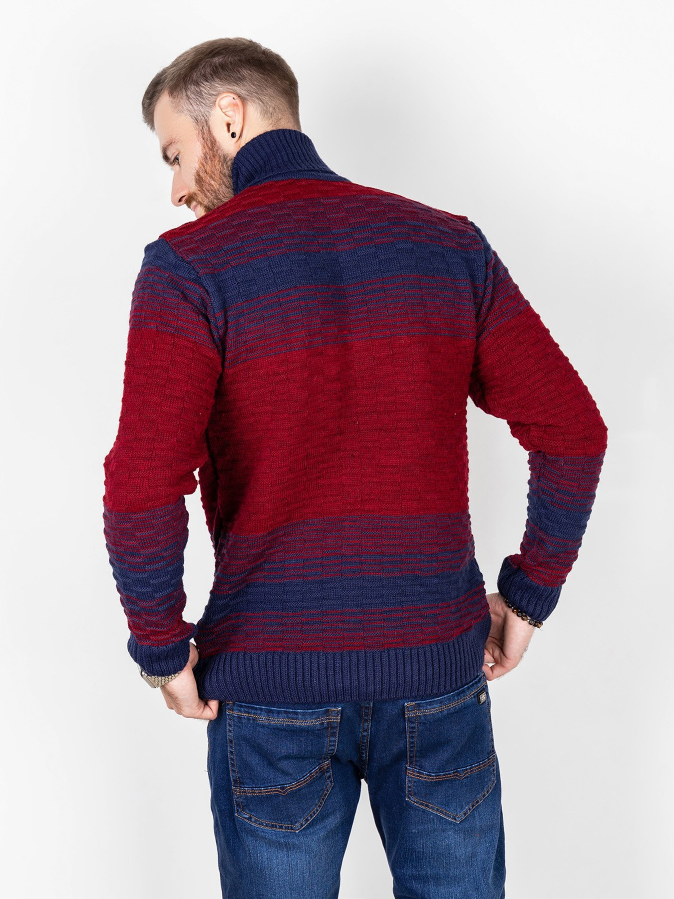 Свитры и кардиганы ISSA Plus модель GN4-72_burgundy. Фото