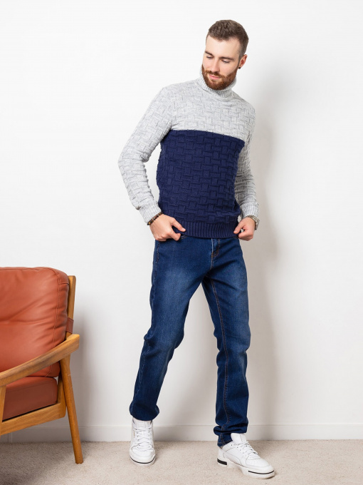 Свитры и кардиганы ISSA Plus модель GN4-73_greyblue. Фото