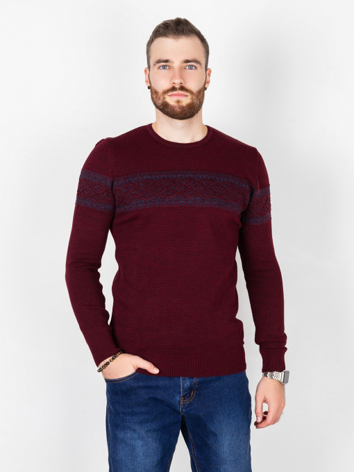 Свитры и кардиганы ISSA Plus модель GN4-75_burgundy. Фото