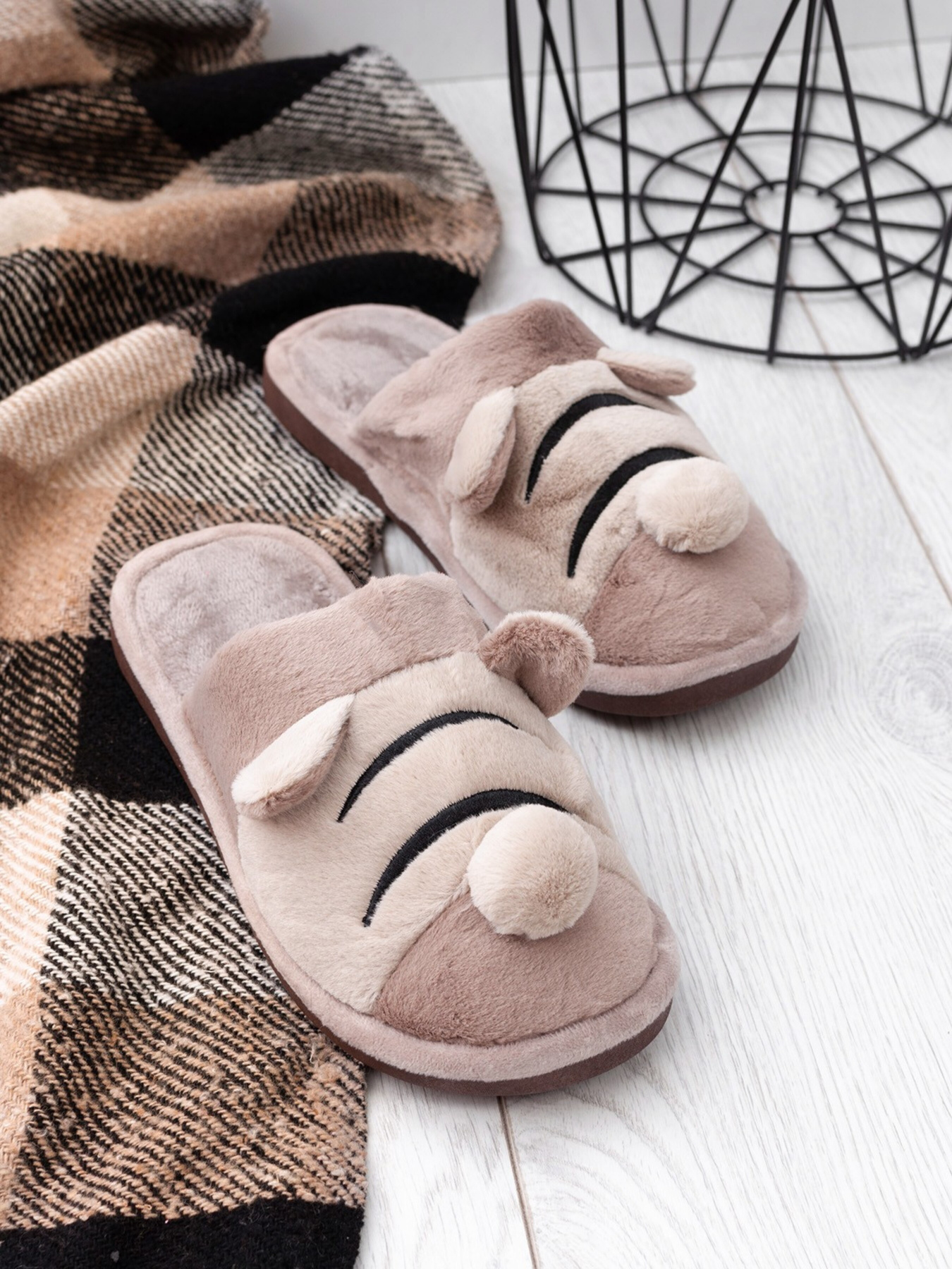 Тапки ISSA Plus модель OB3-12_brown Фото